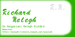 richard melegh business card