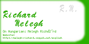 richard melegh business card